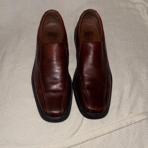 Johnston & Murphy Dark Brown Leather Slip-On Loafers XC4
